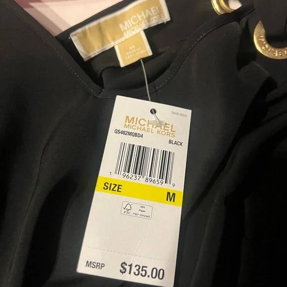 NWT Michael Kors Black Dress Size Medium - Picture 5 of 6